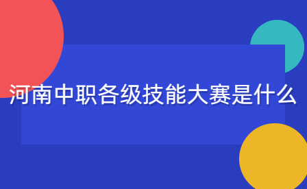 河南中職各級技能大賽是什么